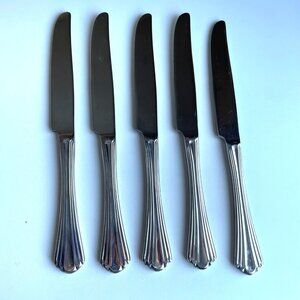 Reed & Barton ESTORIL Glossy Dinner Knife Knives Stainless Flatware Set of 5